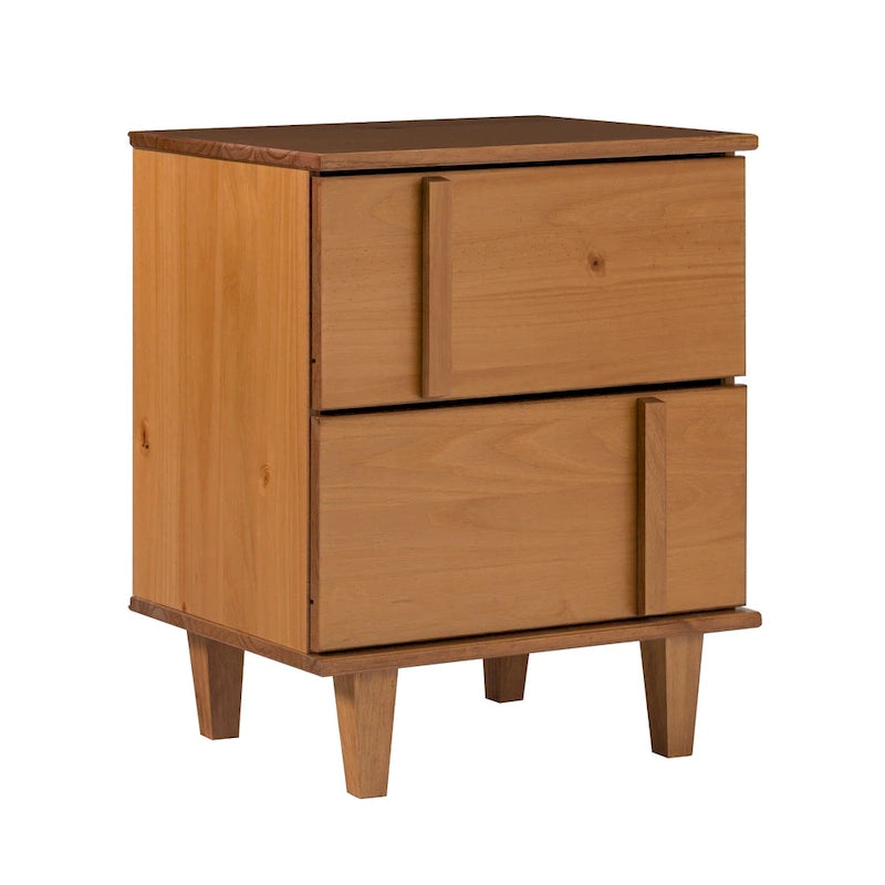 Middlebrook Mid-Century Modern Detailed Solid Wood Nightstand