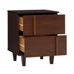 Middlebrook Mid-Century Modern Detailed Solid Wood Nightstand