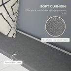 Entryway Bench with 2 Flip Drawers, Seating Cushion, and 2 Vents for 8 Pairs of Shoes for Hallway