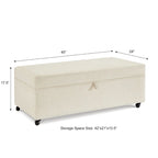 Modern Large Comfort Sofa Ottoman with Storage,Storage Ottoman