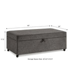 Modern Large Comfort Sofa Ottoman with Storage,Storage Ottoman