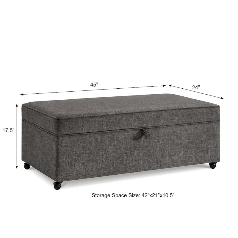 Modern Large Comfort Sofa Ottoman with Storage,Storage Ottoman