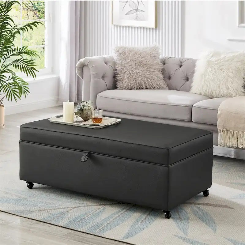 Modern Large Comfort Sofa Ottoman with Storage,Storage Ottoman