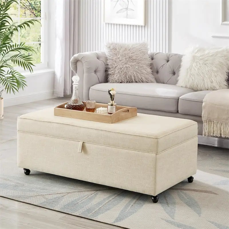 Modern Large Comfort Sofa Ottoman with Storage,Storage Ottoman