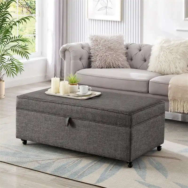 Modern Large Comfort Sofa Ottoman with Storage,Storage Ottoman