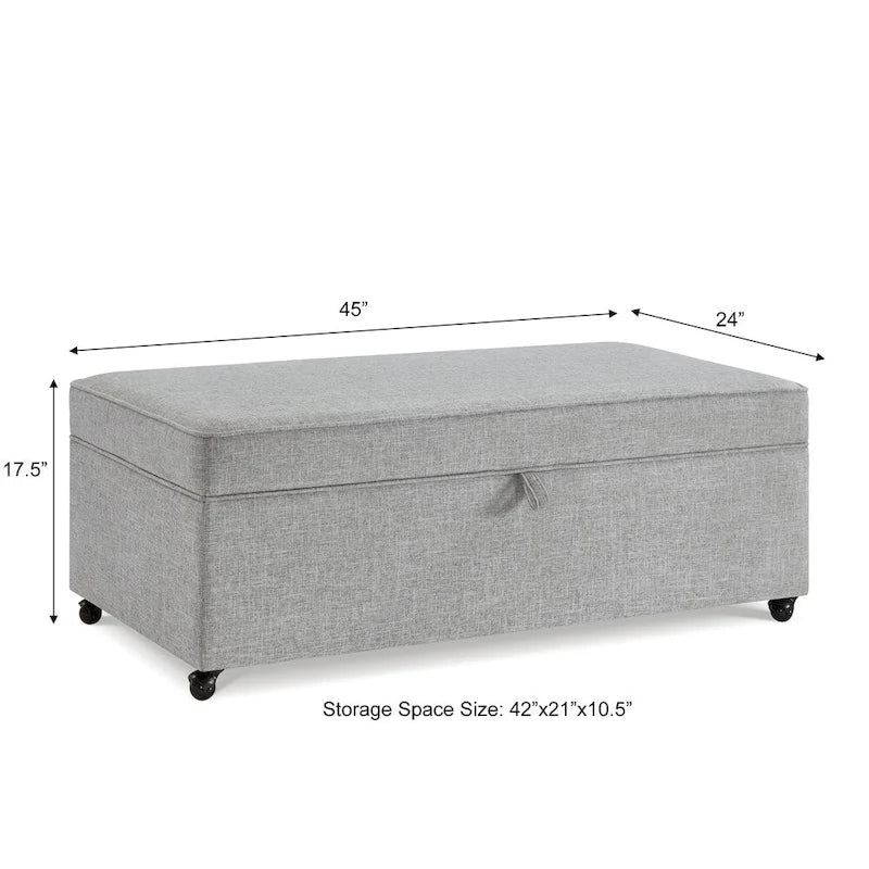 Modern Large Comfort Sofa Ottoman with Storage,Storage Ottoman