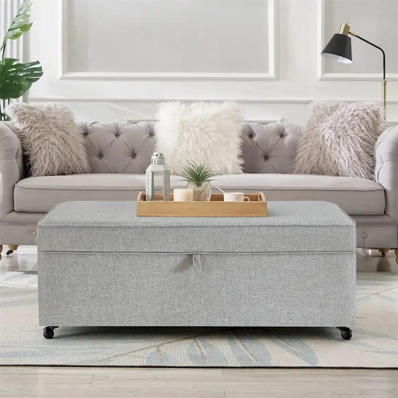 Modern Large Comfort Sofa Ottoman with Storage,Storage Ottoman