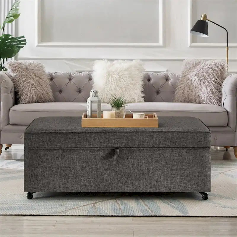 Modern Large Comfort Sofa Ottoman with Storage,Storage Ottoman