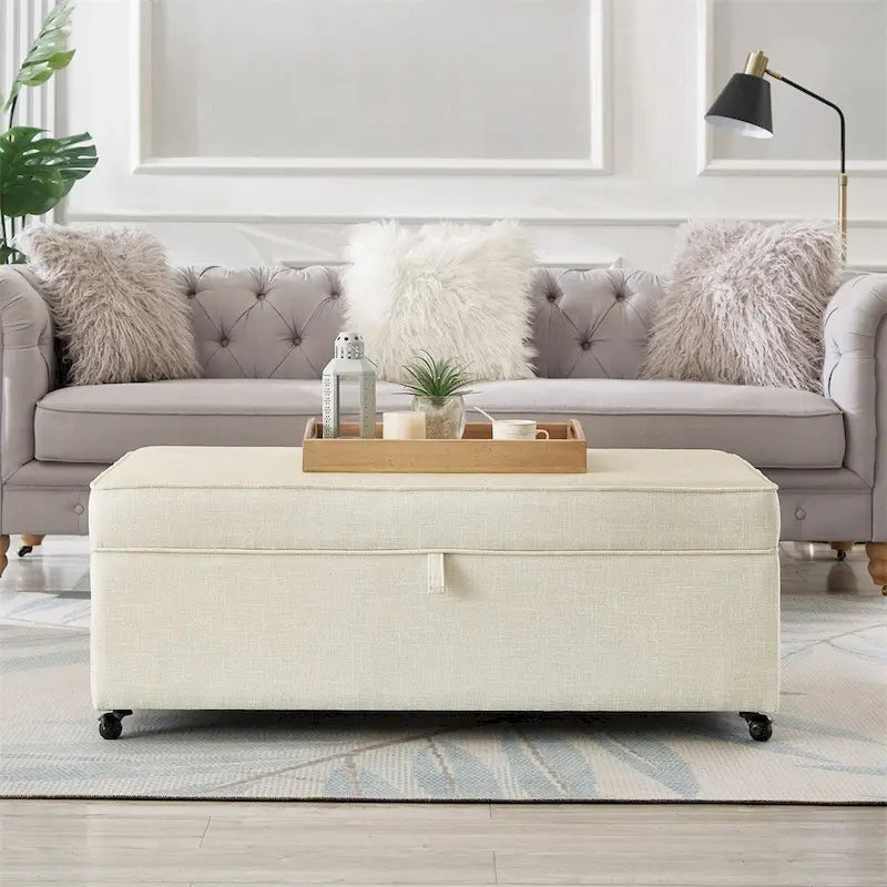 Modern Large Comfort Sofa Ottoman with Storage,Storage Ottoman