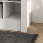 71 Tall Shoe Rack Storage Organizer, Narrow Shoe Cabinet for Entryway with Open Cubes for 36 Pairs, White