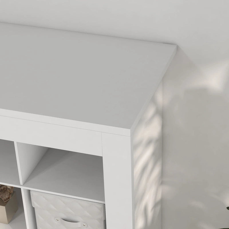 71 Tall Shoe Rack Storage Organizer, Narrow Shoe Cabinet for Entryway with Open Cubes for 36 Pairs, White