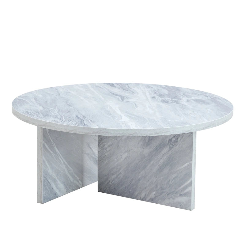 Modern Round MDF Coffee Table Durable Living Room Center Table