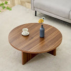 Modern Round MDF Coffee Table Durable Living Room Center Table