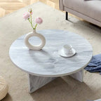 Modern Round MDF Coffee Table Durable Living Room Center Table