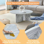 Modern Round MDF Coffee Table Durable Living Room Center Table