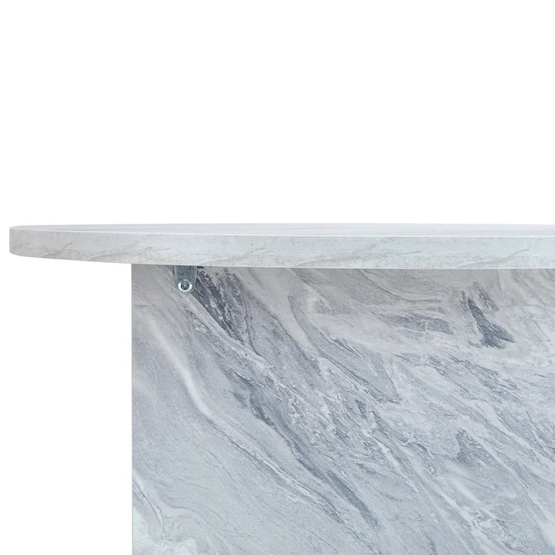 Modern Round MDF Coffee Table Durable Living Room Center Table