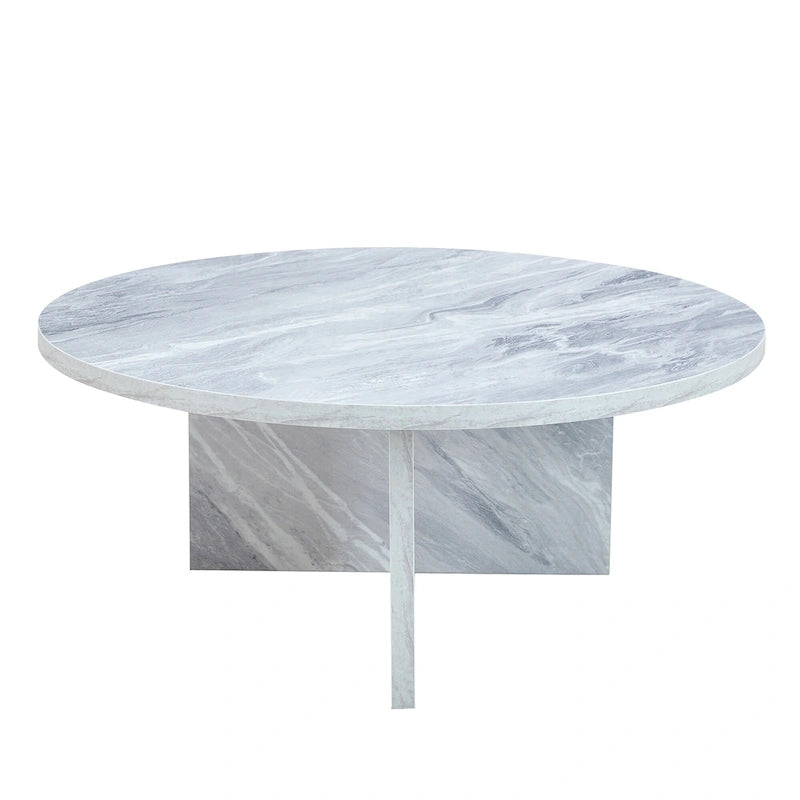 Modern Round MDF Coffee Table Durable Living Room Center Table
