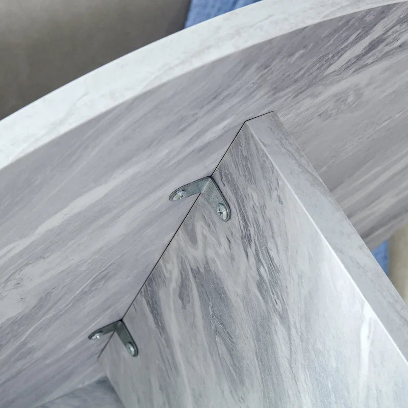 Modern Round MDF Coffee Table Durable Living Room Center Table