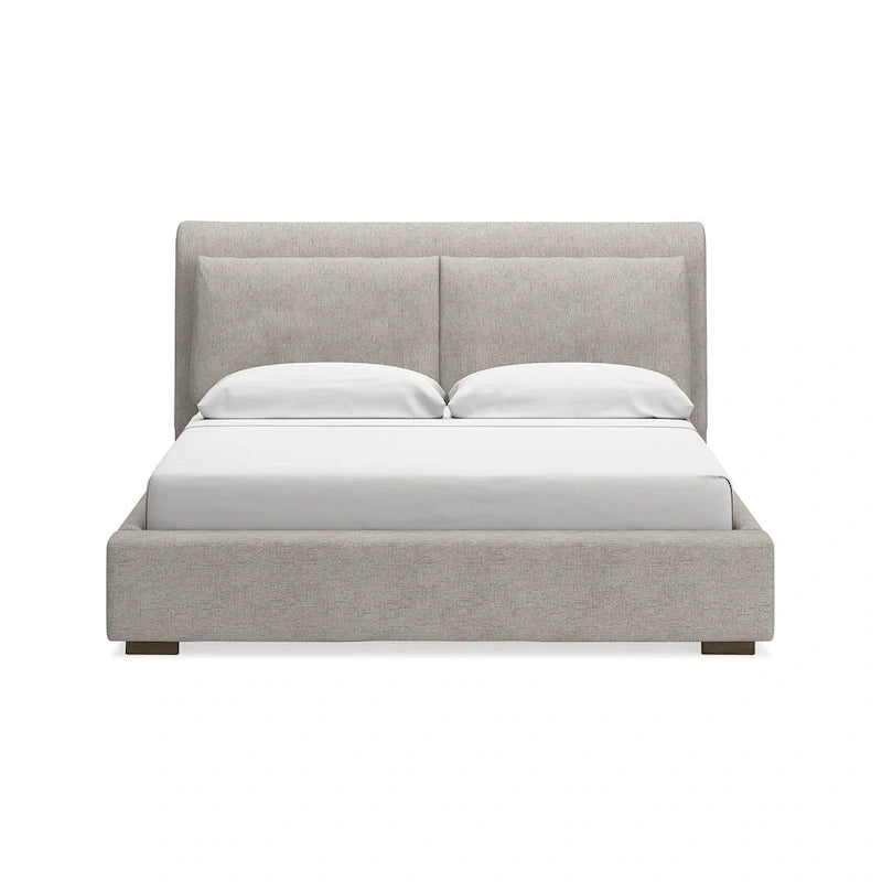 Signature Design by Ashley Cabalynn Light Brown Upholstered Platform Bed