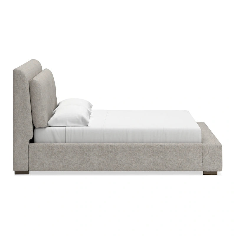 Signature Design by Ashley Cabalynn Light Brown Upholstered Platform Bed