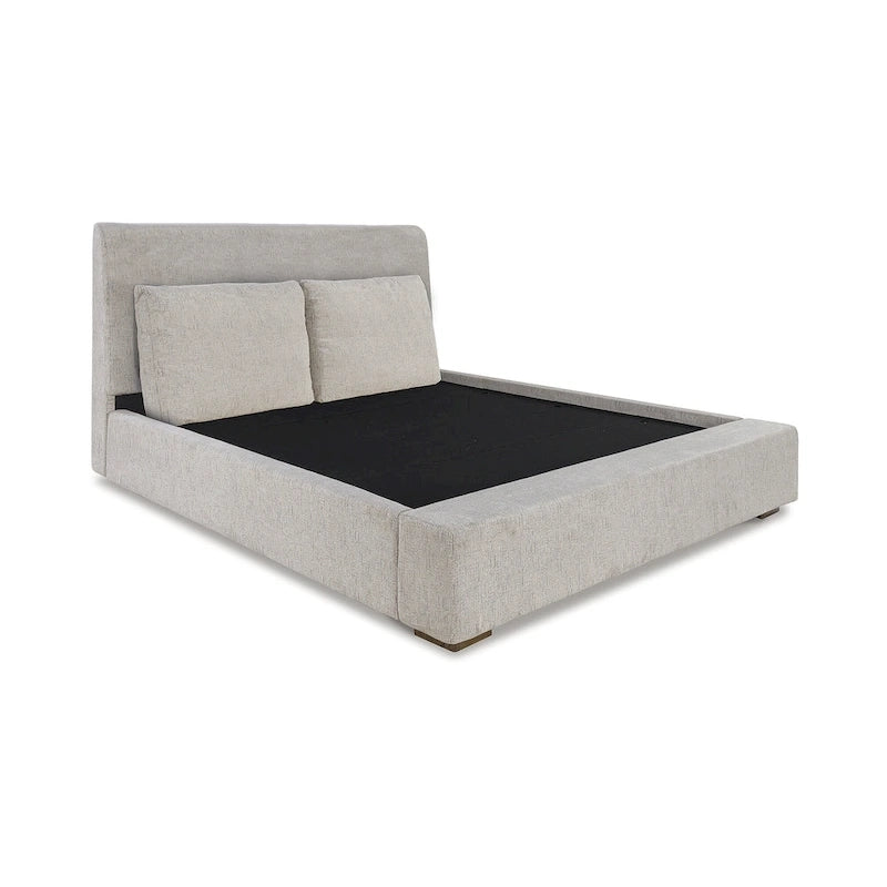 Signature Design by Ashley Cabalynn Light Brown Upholstered Platform Bed