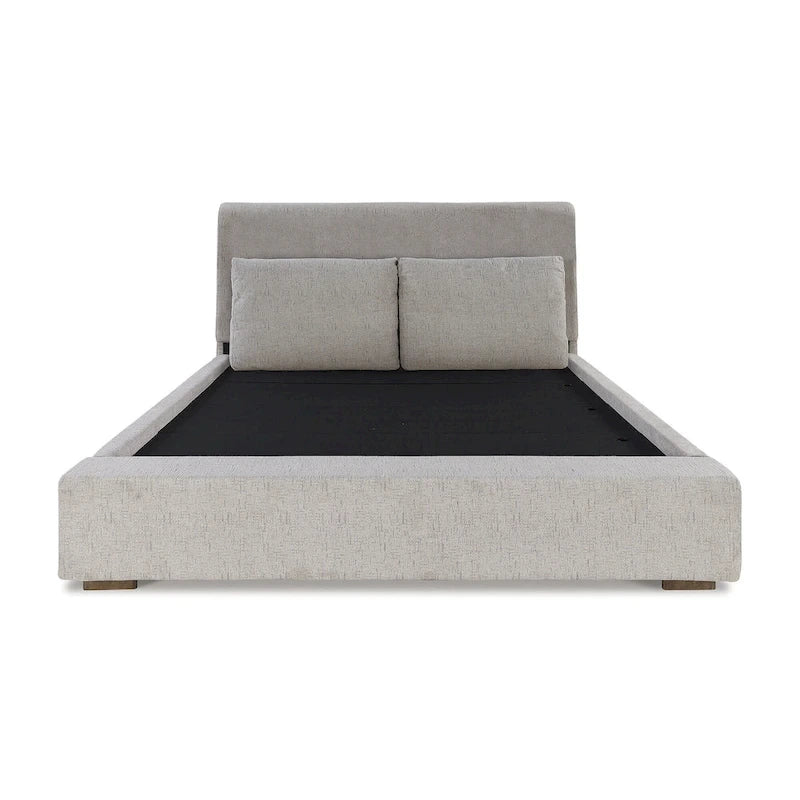 Signature Design by Ashley Cabalynn Light Brown Upholstered Platform Bed