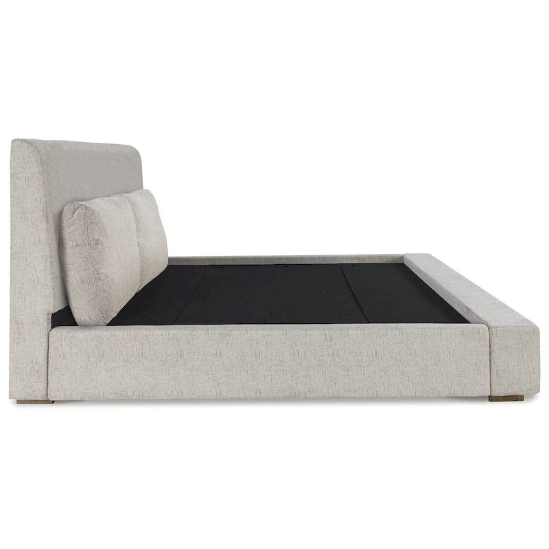 Signature Design by Ashley Cabalynn Light Brown Upholstered Platform Bed