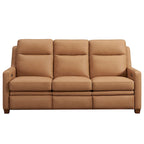 Genuine Leather Recliner Sofa 78 Triple-Motor Power Zero-Wall Reclining 3-Seat Sofa with USB&USB-C Port