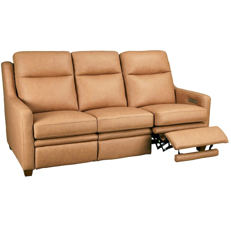 Genuine Leather Recliner Sofa 78 Triple-Motor Power Zero-Wall Reclining 3-Seat Sofa with USB&USB-C Port