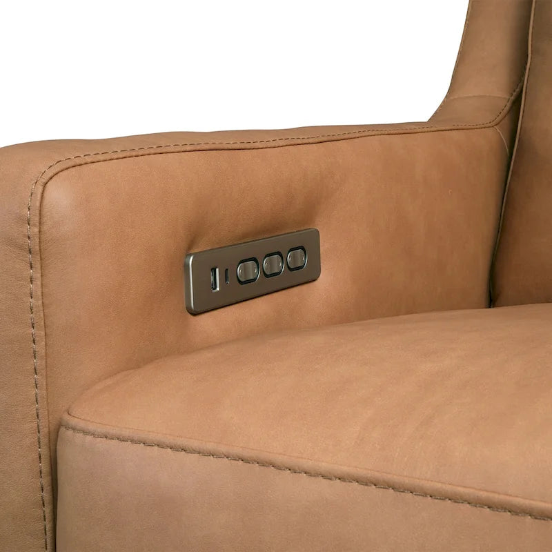 Genuine Leather Recliner Sofa 78 Triple-Motor Power Zero-Wall Reclining 3-Seat Sofa with USB&USB-C Port