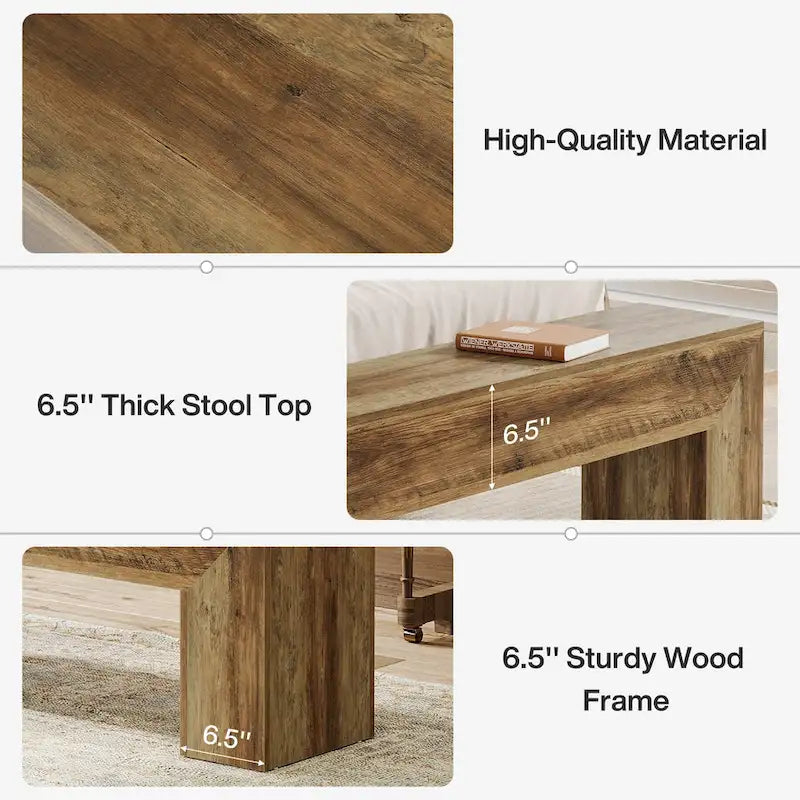 47 Inches Wooden Entryway Shoe Bench Storage Bench - 11.81D x 47.24W x 17.72H