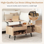 Costway Lift Top Coffee Table with Storage Hidden Compartment Cabinet - See Details