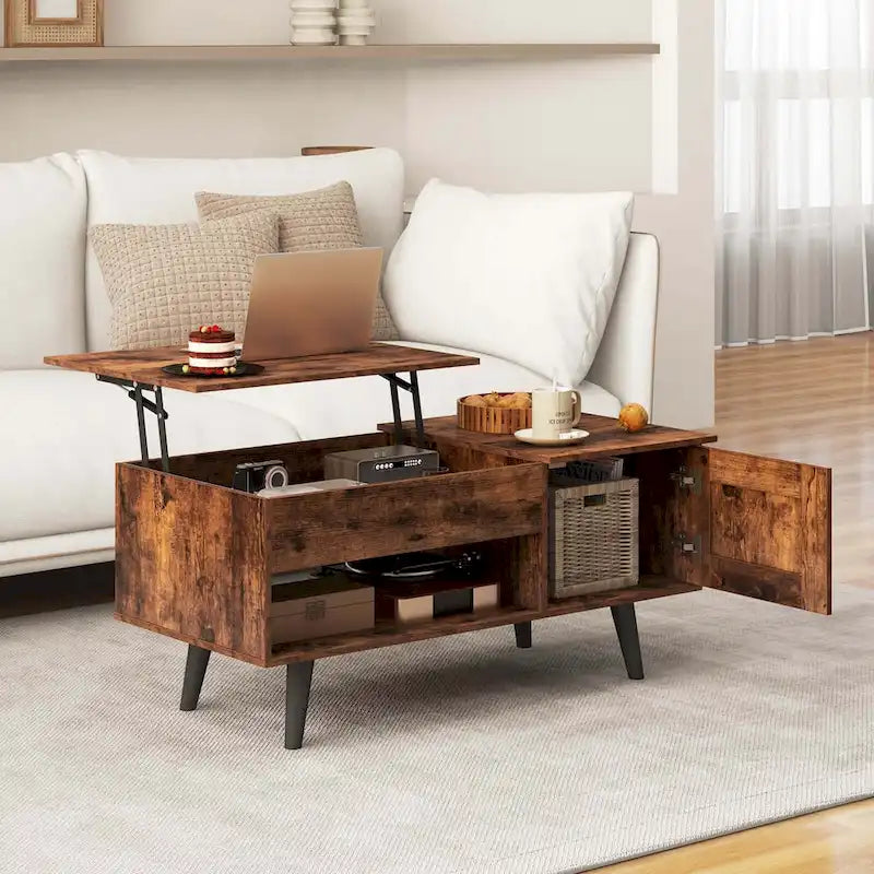 Costway Lift Top Coffee Table with Storage Hidden Compartment Cabinet - See Details
