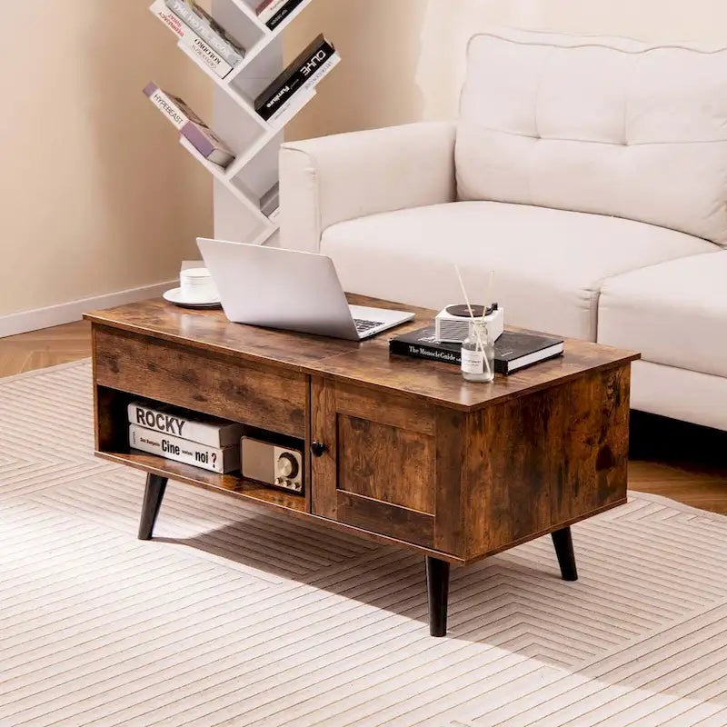 Costway Lift Top Coffee Table with Storage Hidden Compartment Cabinet - See Details