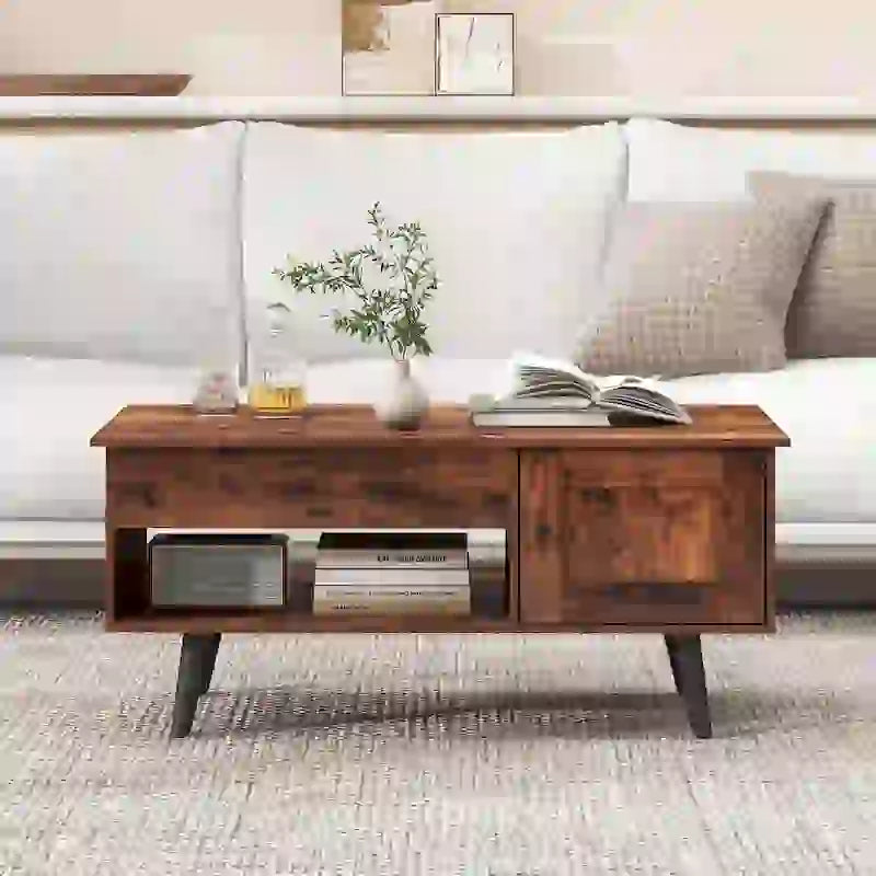 Costway Lift Top Coffee Table with Storage Hidden Compartment Cabinet - See Details