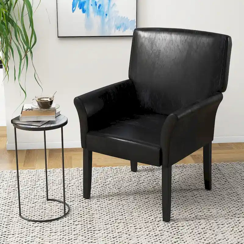 Costway Executive PU Leather Guest Chair Reception Side Arm Chair - See Details