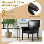 Costway Executive PU Leather Guest Chair Reception Side Arm Chair - See Details