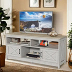 Moasis Farmhouse 59 TV Stand Media Console Entertainment Center with Storage Cabinets and Shelves