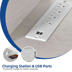 Moasis Farmhouse 59 TV Stand Media Console Entertainment Center with Storage Cabinets and Shelves