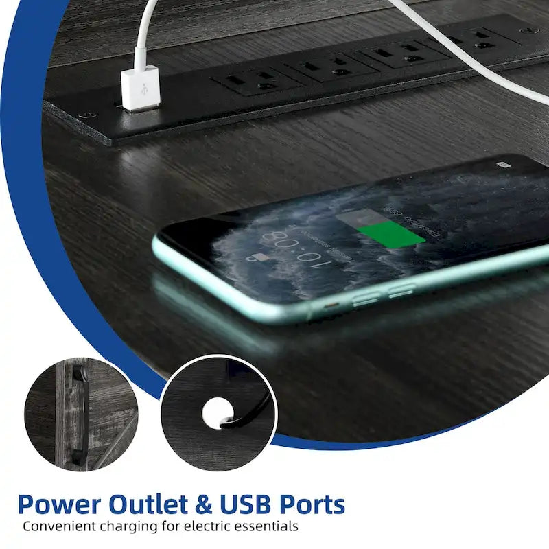 Moasis Farmhouse 59 TV Stand Media Console Entertainment Center with Storage Cabinets and Shelves