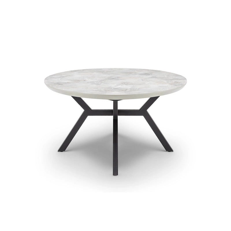 Zirz 7-Piece Extendable Round Dining Table And 6 Dining Chair With Metal Leg Set