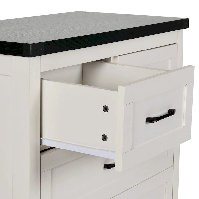 Moasis Rustic 6-drawer Chest Vertical Dresser Storage Tower