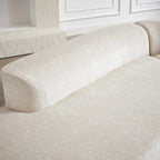 114 Chenille Cloud Sectional Sofa with Extra Deep Seating, and 4 Throw Pillows & No-Assembly Design