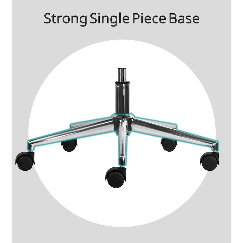 Modern Ergonomic Office Chair: Mid Back, PU Leather, Arms, Tilt, Adjustable Height, Wheels, Swivel