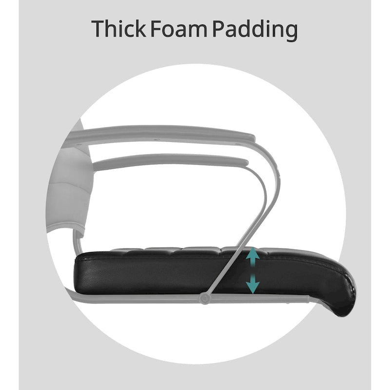 Modern Ergonomic Office Chair: Mid Back, PU Leather, Arms, Tilt, Adjustable Height, Wheels, Swivel