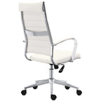 Modern Ergonomic Office Chair: Mid Back, PU Leather, Arms, Tilt, Adjustable Height, Wheels, Swivel