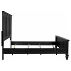 Lila King Bed, Picture Frame Panel Headboard, Farmhouse Black Wood
