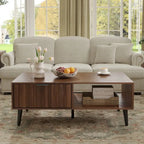 2-Drawer Mid-Century Modern Rectangular Coffee Table with Storage - 47.24L x 23.62W x 17.72H