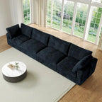 157.48 Soft Plush Modular Sectional Sofa 4-Seater Upholstered Living Room Couch