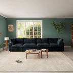 157.48 Soft Plush Modular Sectional Sofa 4-Seater Upholstered Living Room Couch